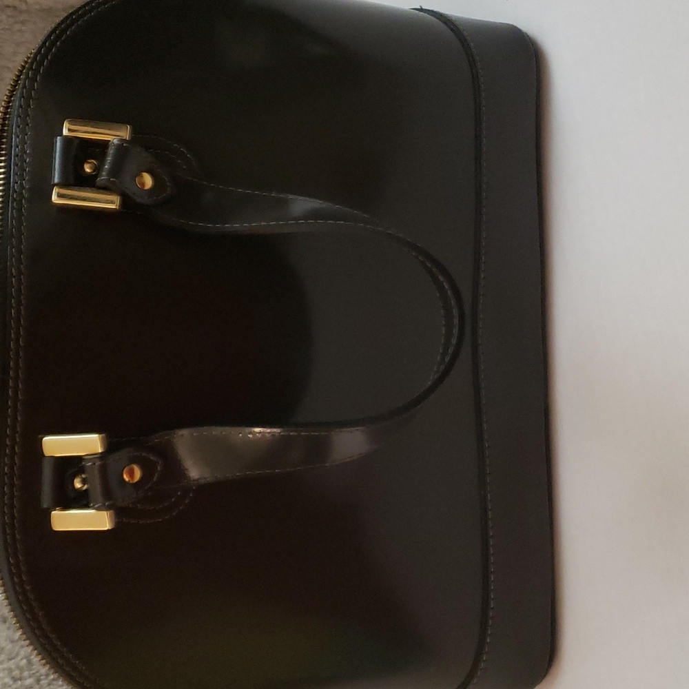 Alberta di Canio Dark gray leather purse